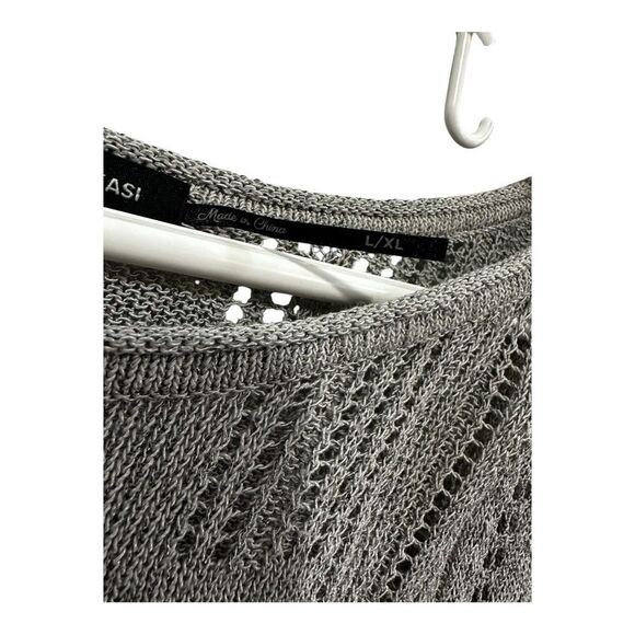 Stella Carakasi grey cotton blend long sleeve asymmetrical pullover ligh… - Picture 10 of 14